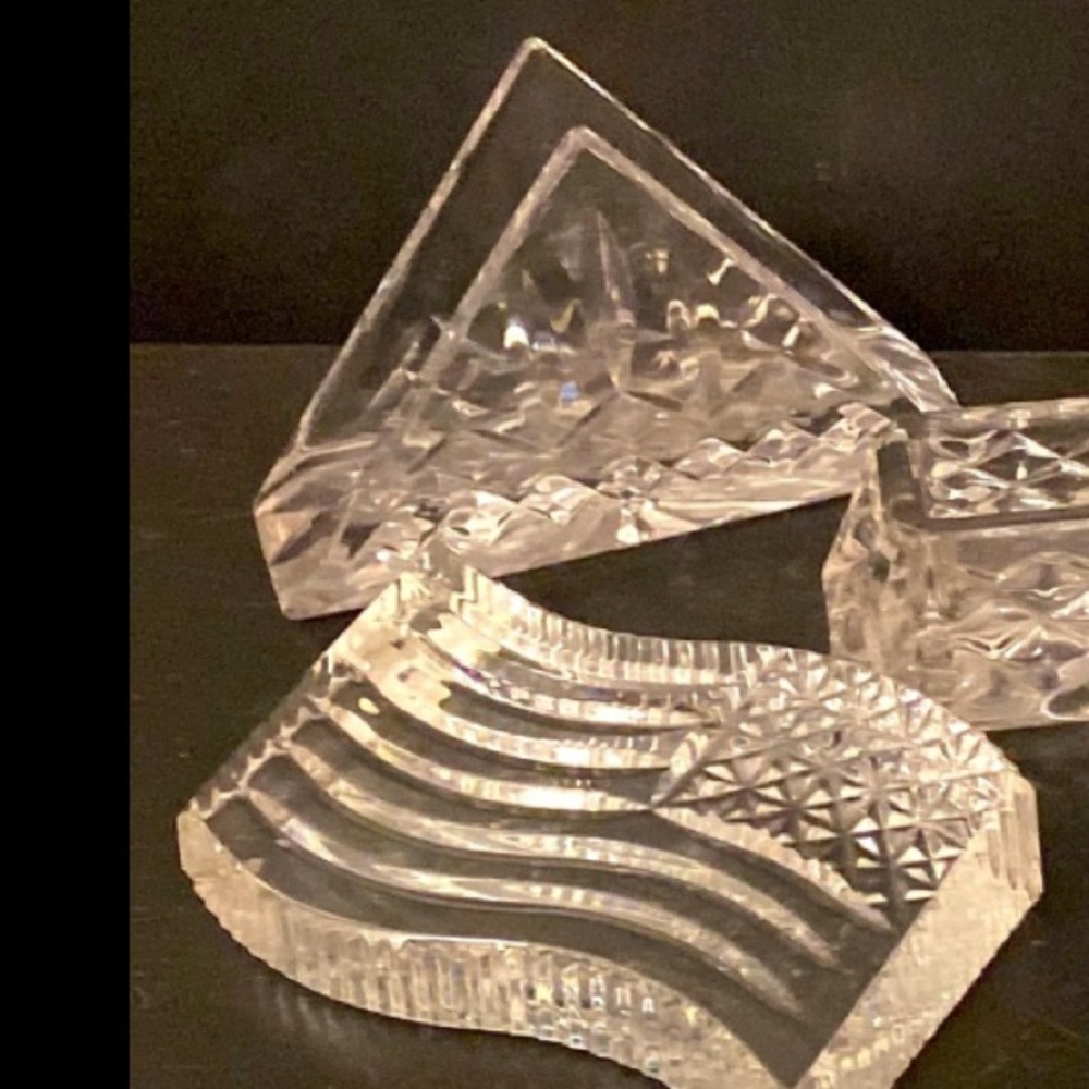 Set of 2 Waterford Westover Crystal Napkin Holder & American 🇺🇸 Paperweight